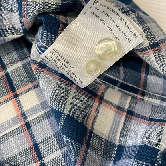 Untuckit Shirt mens M Terrantez Wrinkle Free Button Up Long Sleeve shirt plaid - Picture 10 of 11
